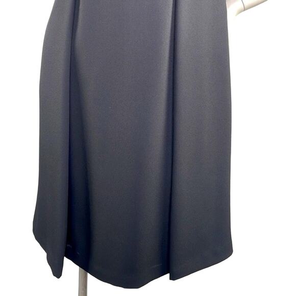 Liz Claiborne Night Classic Romantic Low Back MIDI High Waist Black Dress 10 - Picture 5 of 16